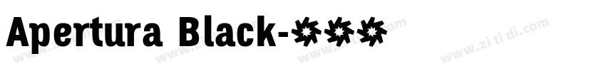 Apertura Black字体转换